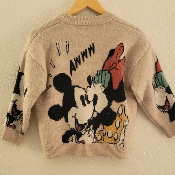 Mickey Mouse And Minnie Mouse Handmade Sweater Size Medium Kids - Picture 2 of 9